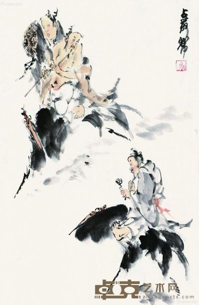 梁占岩 人物之一 70×46cm