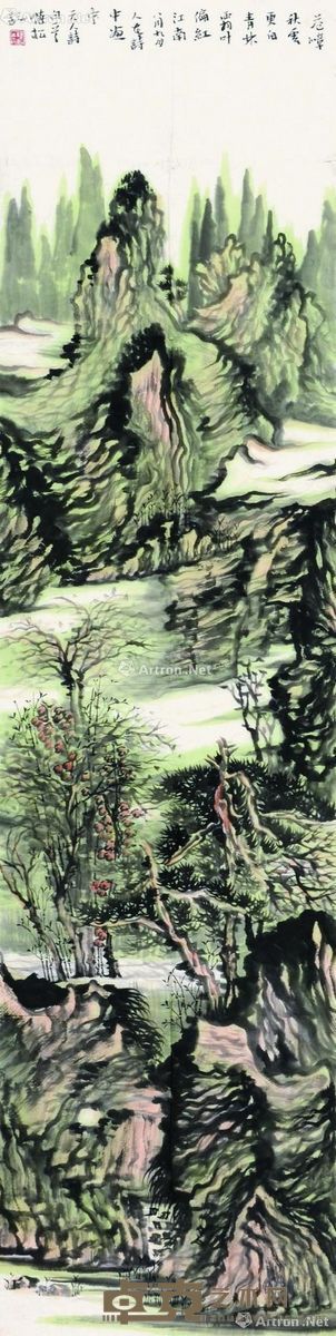 李晓松 山水 136×34cm
