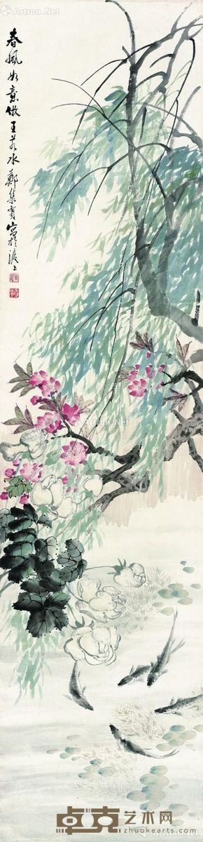 郑集宾 春风如意 136×64cm