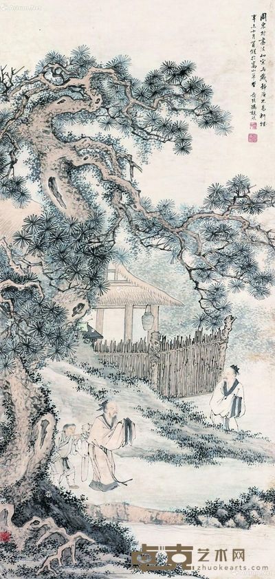 冯超然 山水 131×61cm