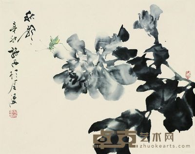 施雨 秋艳 34×43cm?