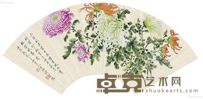 繆甫孙 菊花 18×49cm