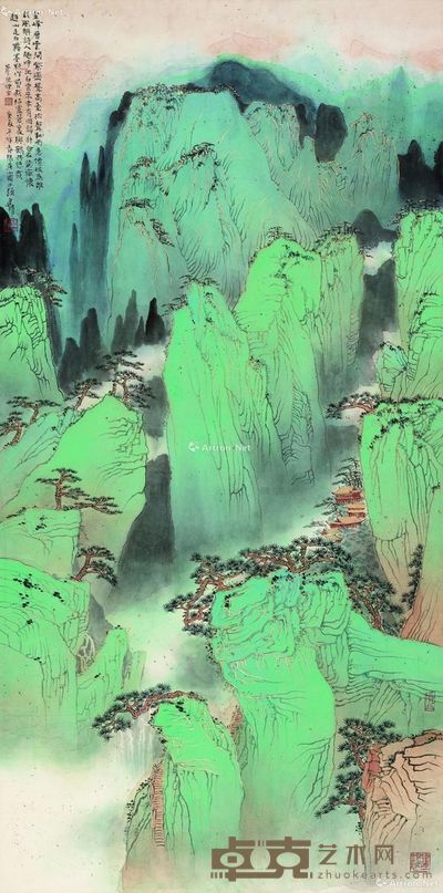 徐建明 金峰层云开 134×67cm