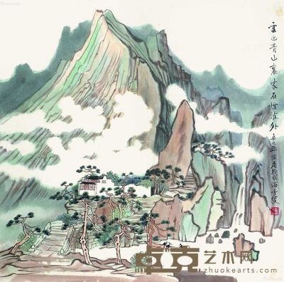 方骏 云出青山里 69×69cm
