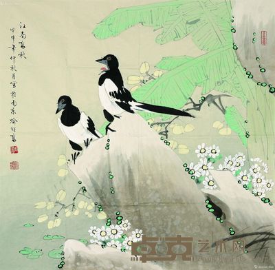 喻继高 江南高秋 68×68cm?