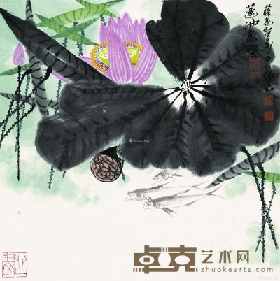 薛亮 莲池鱼乐 34×30cm