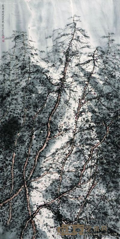 朱道平 远声云迷送清寒 134×68cm