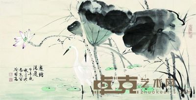 喻继高 莲塘清夏 68×138cm