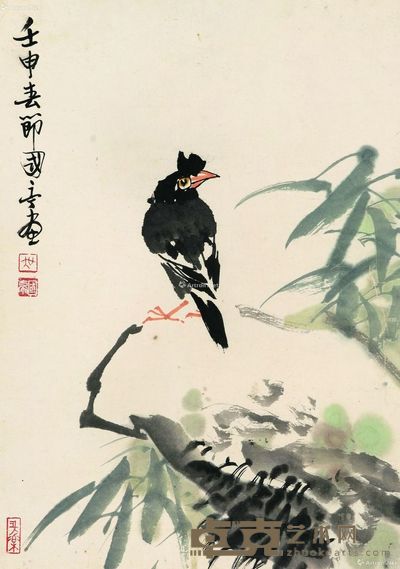 吴国亭 花鸟 44×32cm