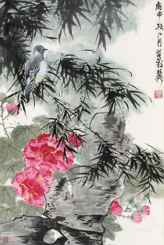 谢稚柳 芙蓉珍禽