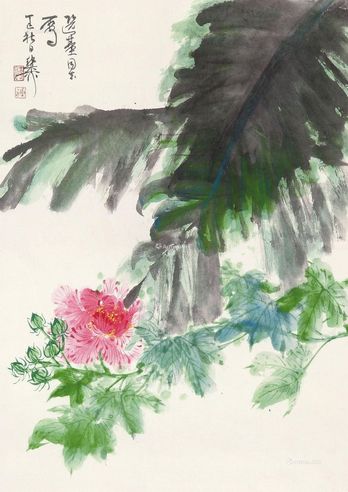 谢稚柳 芙蓉图