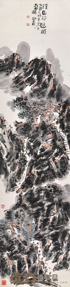赵规划 山水 137×34cm