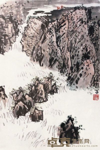 祝焘 山水 68×46cm