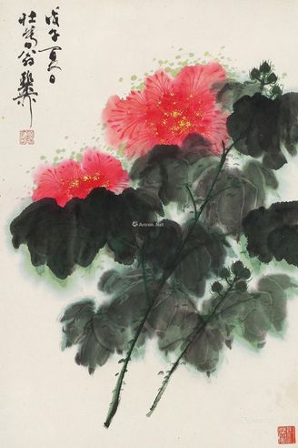 谢稚柳 芍药花