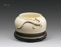 清代 德化窑白瓷螭龙纹水丞