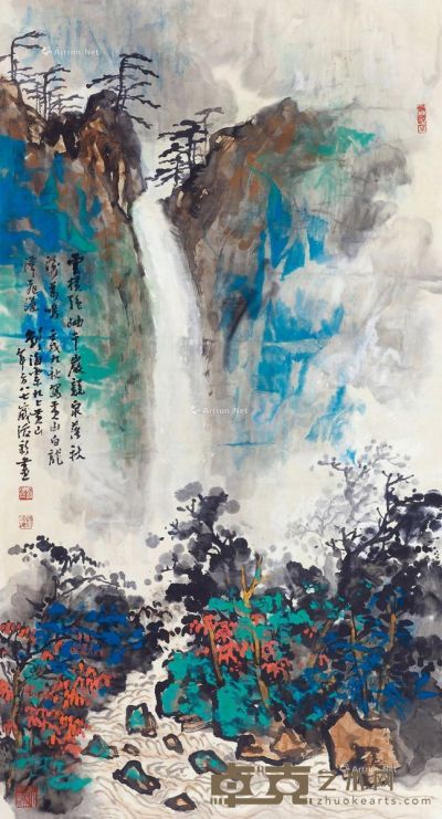 刘海粟 山水 178×96cm