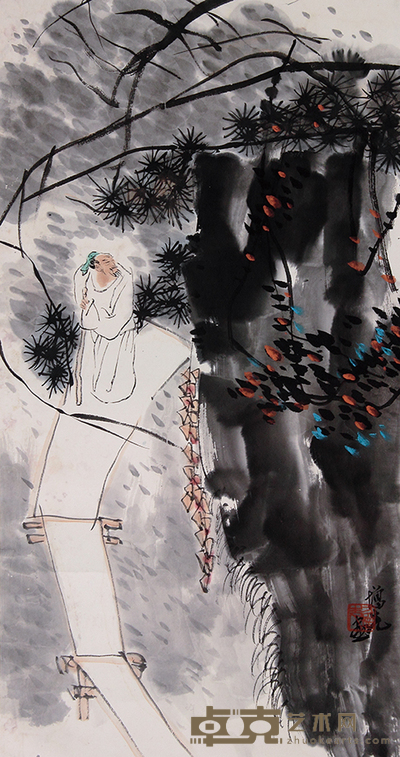方增先  西山访友 69×36cm