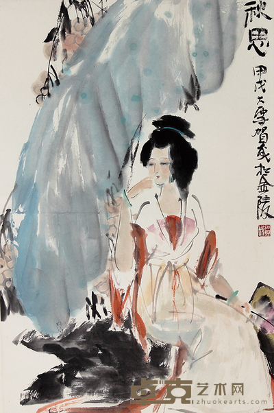 贺成 秋思 69×45cm