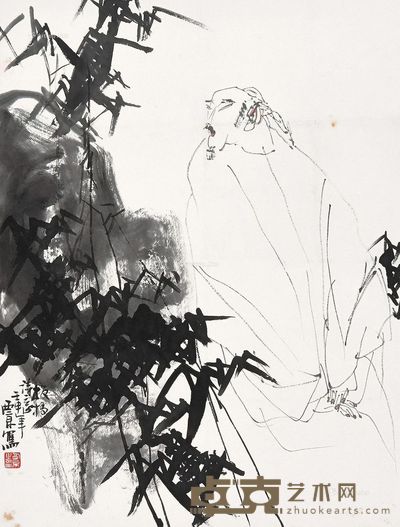 王西京 板桥诗意 68×52cm