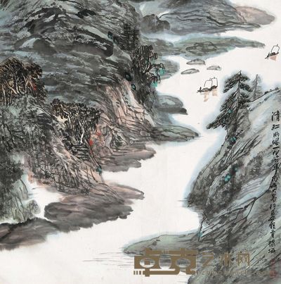 张振学 清江水暖 90×89.5cm