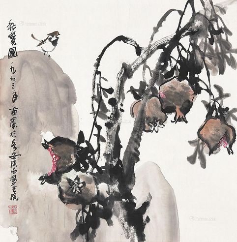 苗墨 秋实图