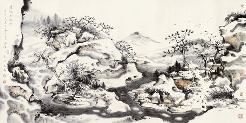 李延智 雪润平远图