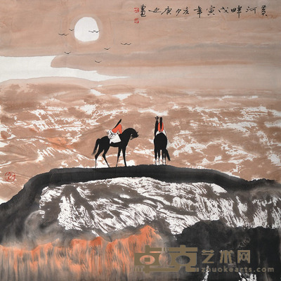 白庚延 人物 69×68cm