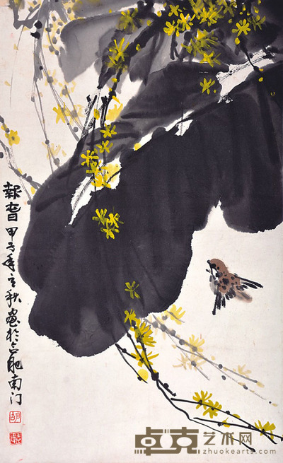 胡志辉 花鸟 67×41cm
