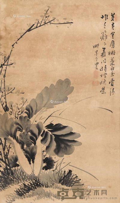 畊墨 白菜 64×38cm