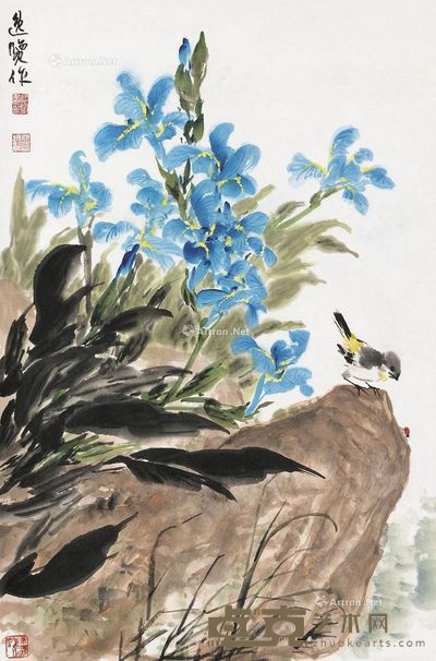 唐逸贤 花卉 67×45cm