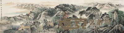 张复兴 清漓新雨 镜片 设色纸本 93×395cm