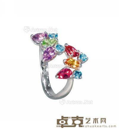 K18碧玺彩宝戒