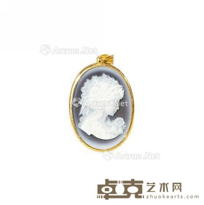 18K浮雕吊坠