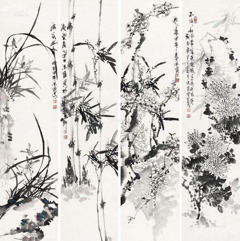 李法良 梅兰竹菊