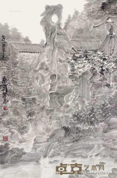 周京新 园林 70×46cm