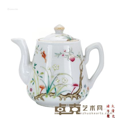 福禄寿彩绘茶壶 →12cm