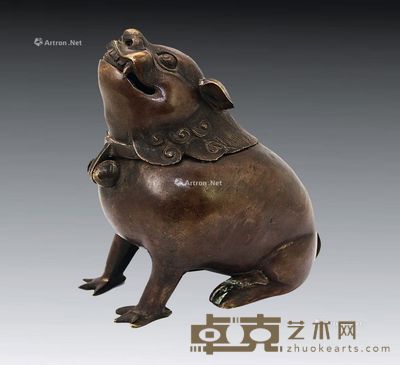 铜瑞兽香熏炉 ↑16cm