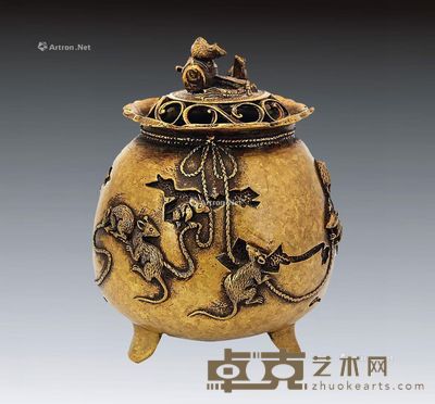 铜鼠香熏炉 ↑15cm