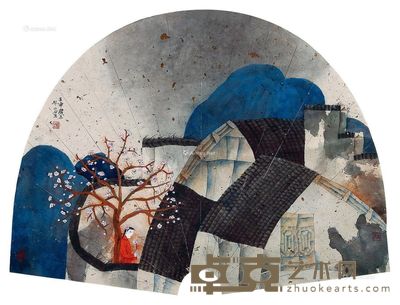 林容生 山居拈花图 31×44cm