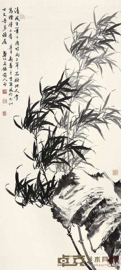 钟寿仁 竹子 135×61cm