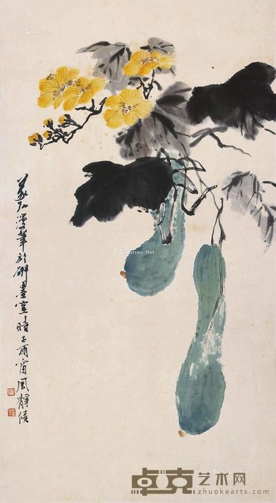 李义弘 丝瓜 76×41.5cm