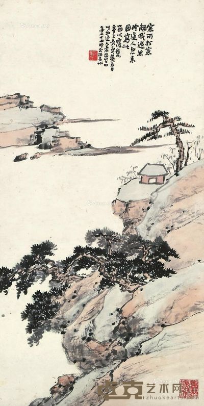 萧俊贤 寒雨打窗 68×34.5cm