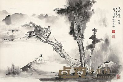 周以鸿 山水 44×65.5cm