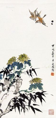 邱受成 花鸟