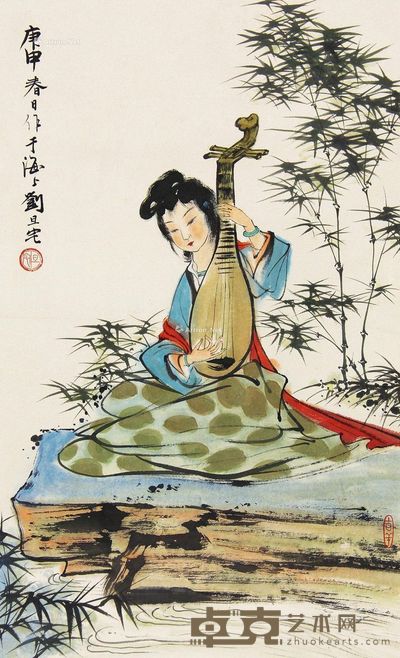 刘旦宅 人物 68×41cm
