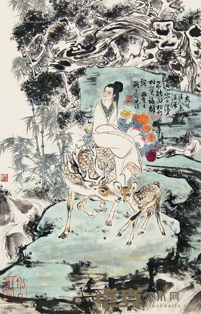刘旦宅 人物 66×42cm