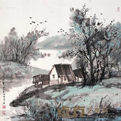 关宝琮 山水 69×69cm