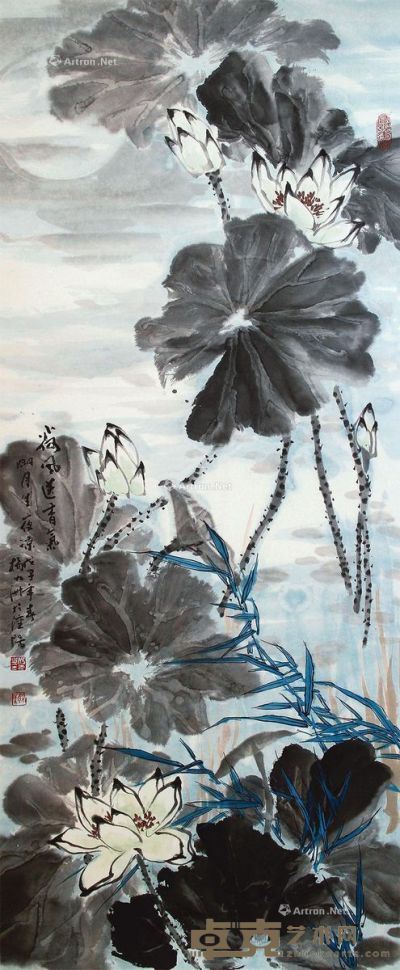 杨九洲 花卉 137×52cm