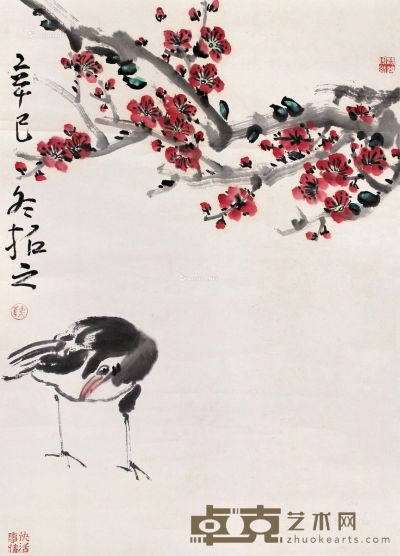 韩拓之 花鸟 67×48cm