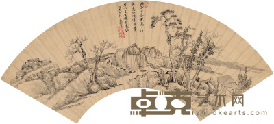 王翚 水阁幽居图 53×17.5cm